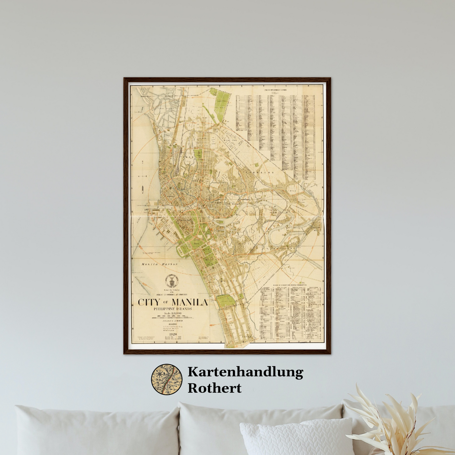 Historischer Stadtplan Manila um 1920