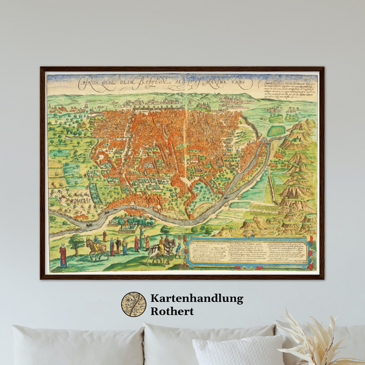 Historical city map  Test product horizontal 3 sizes