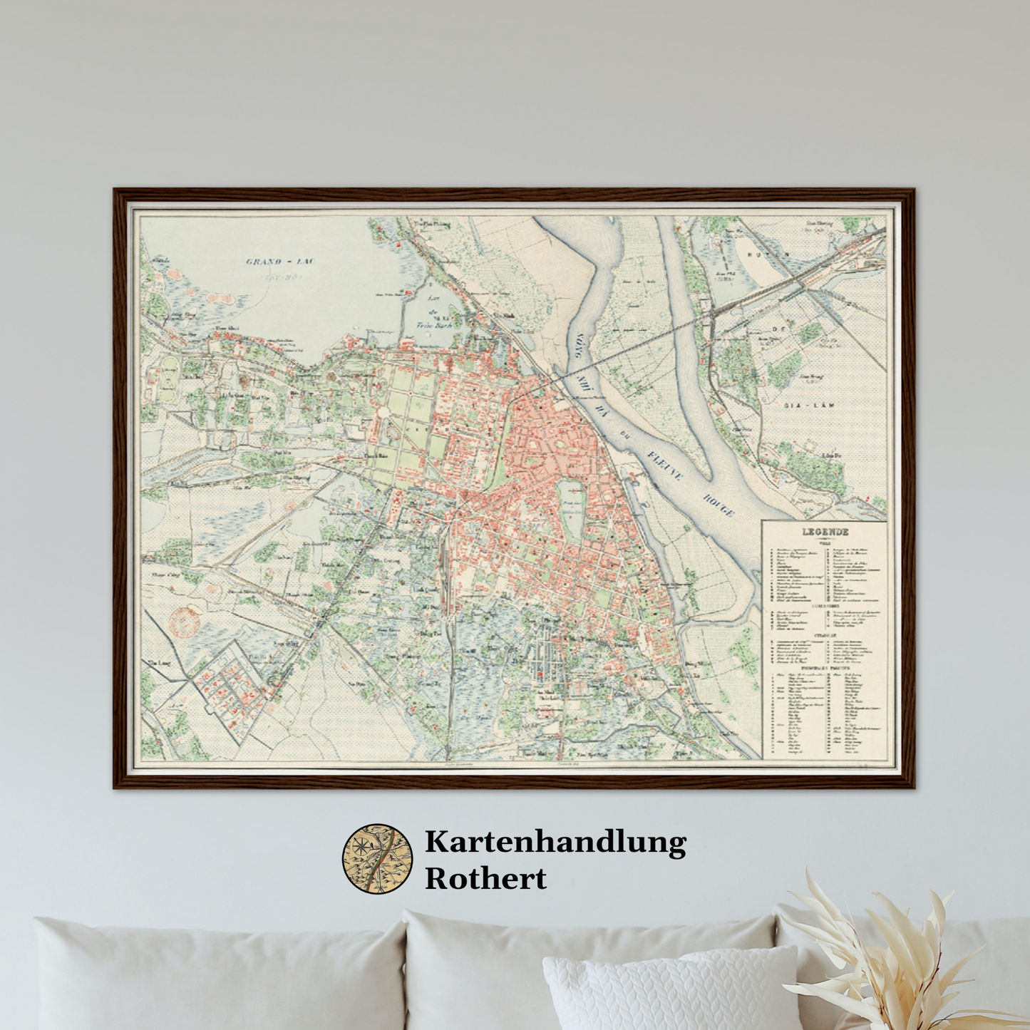 Historischer Stadtplan Hanoi um 1911