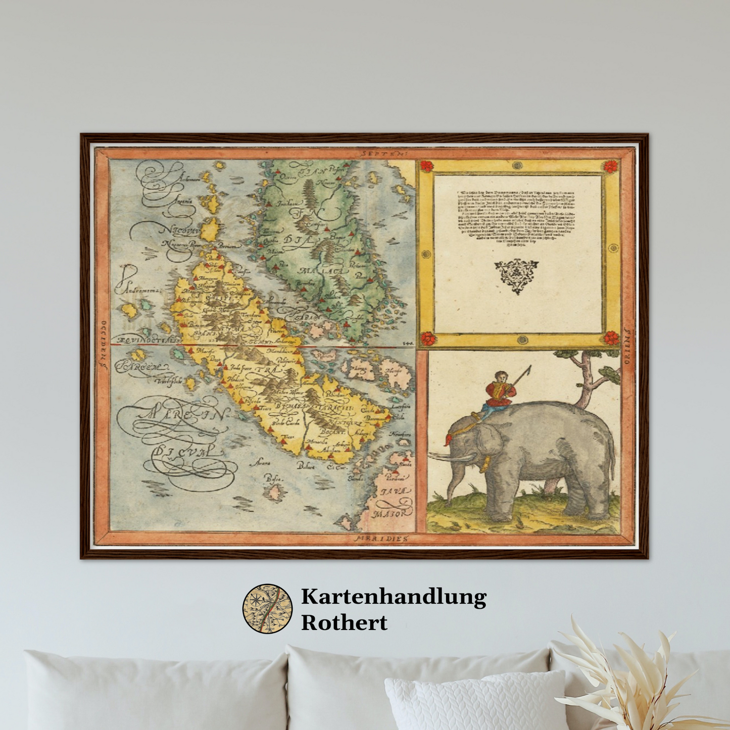 Historische Landkarte Singapur um 1580