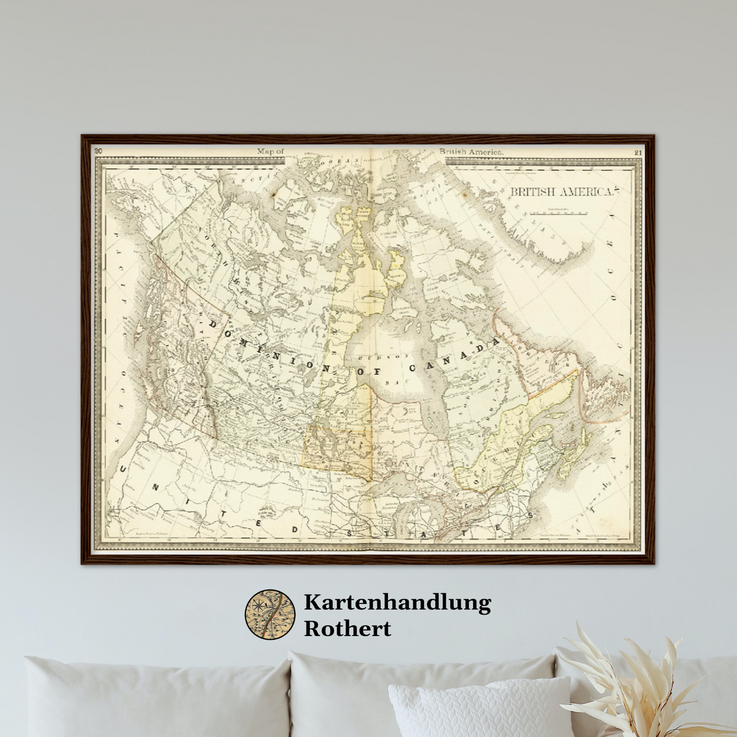 Historische Landkarte Kanada um 1882