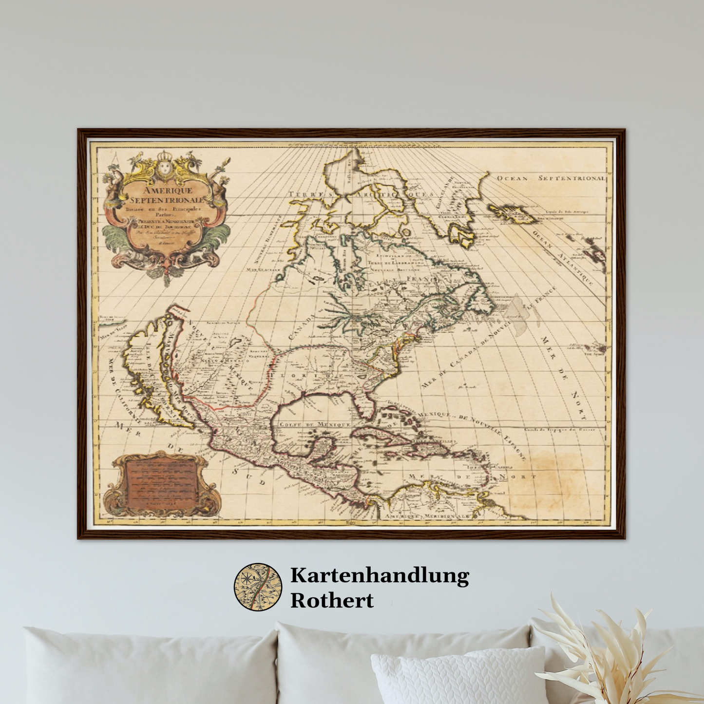 Historische Landkarte Nordamerika um 1694