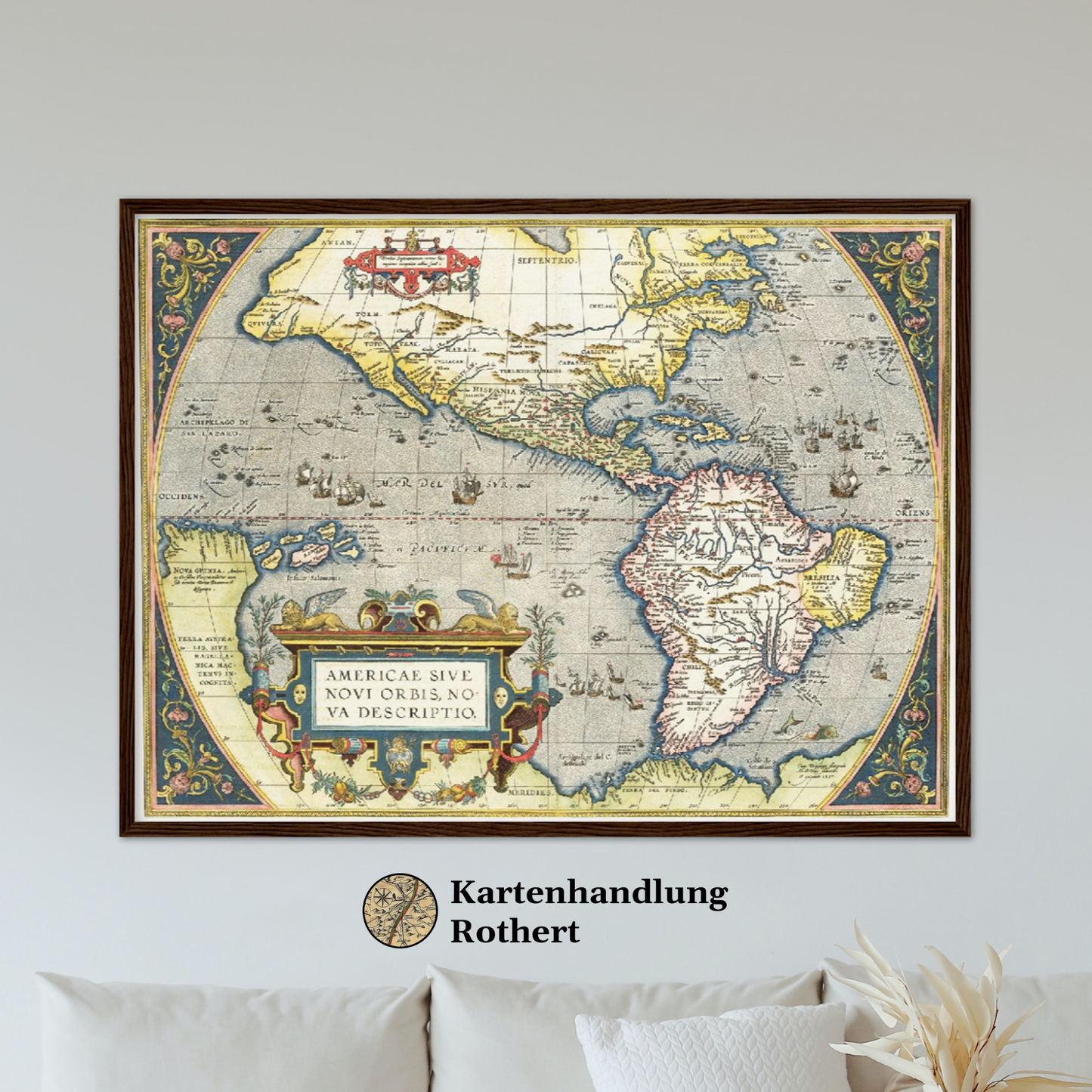 Historische Landkarte Amerika um 1570