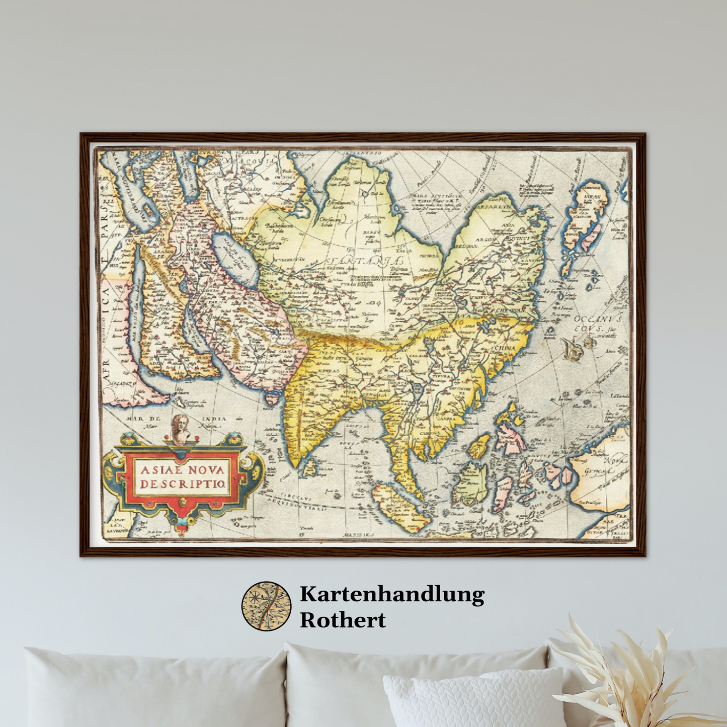 Historische Landkarte Asien um 1570