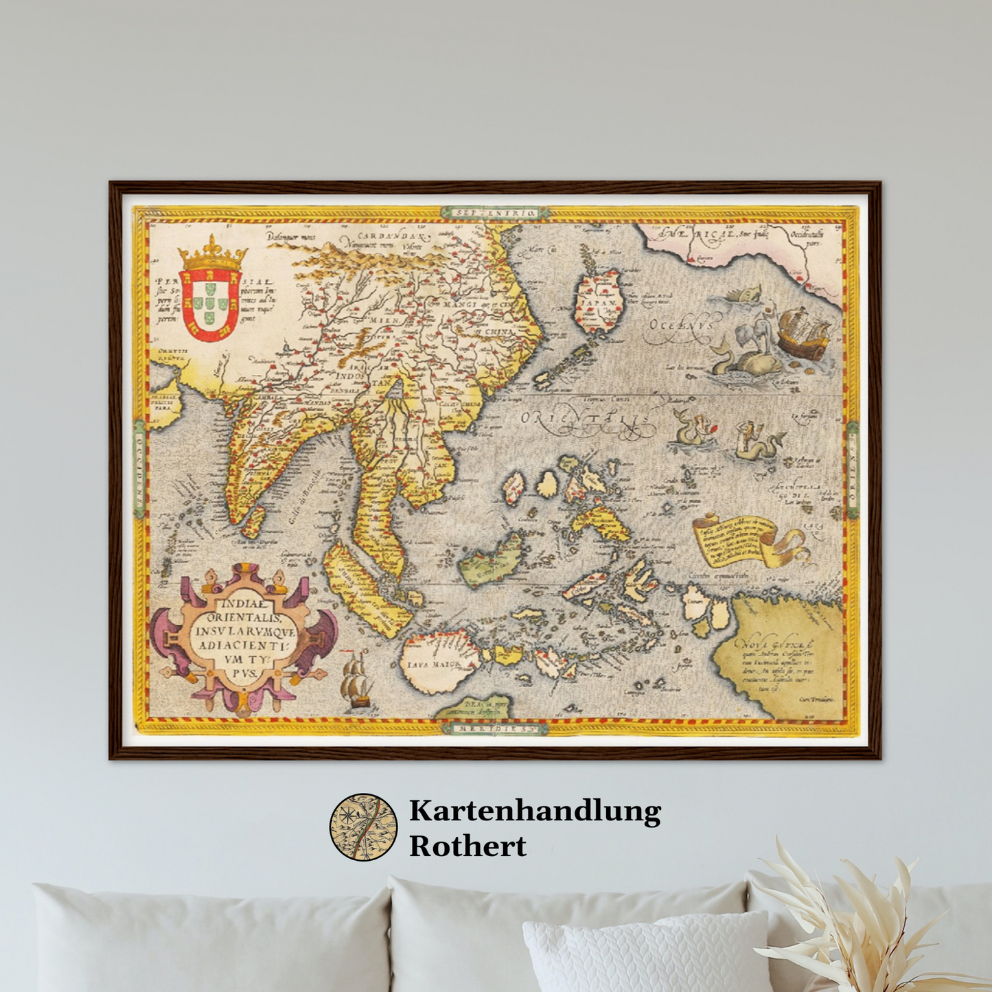 Historische Landkarte Südostasien um 1609