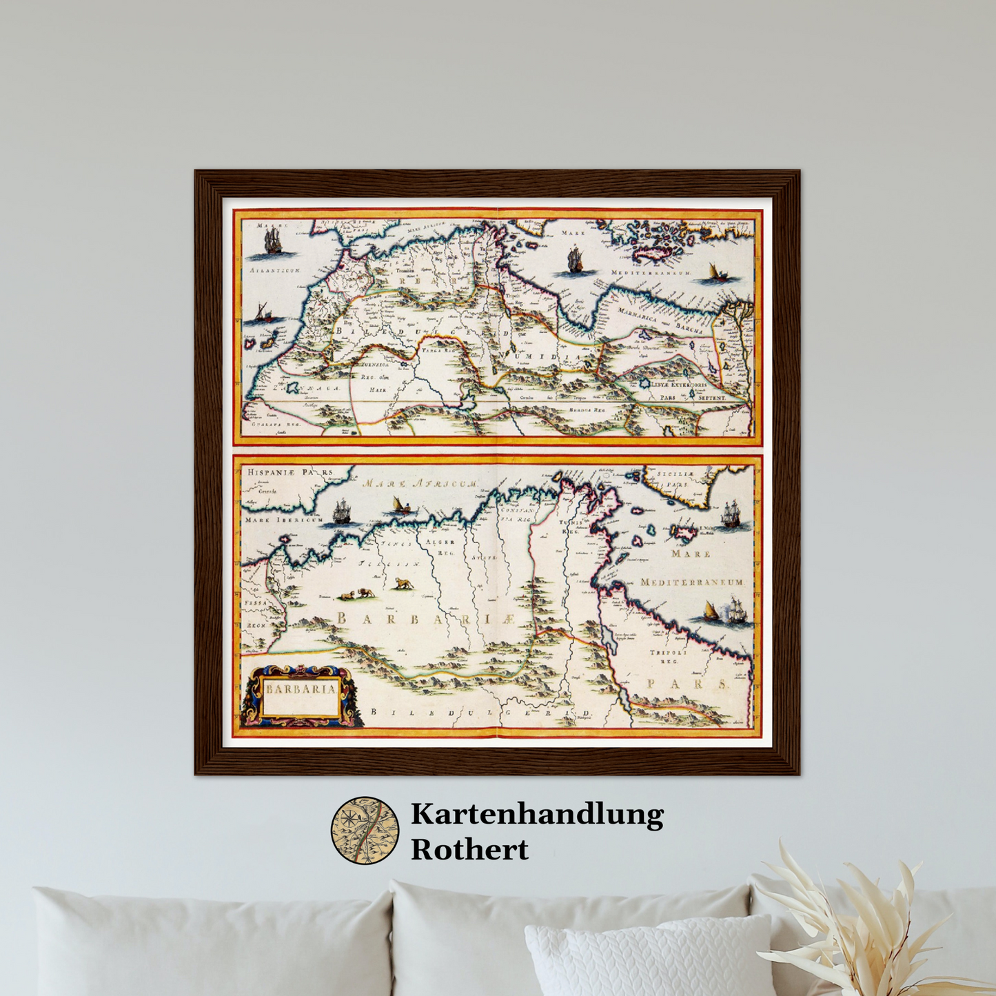 Historische Landkarte Maghreb um 1690