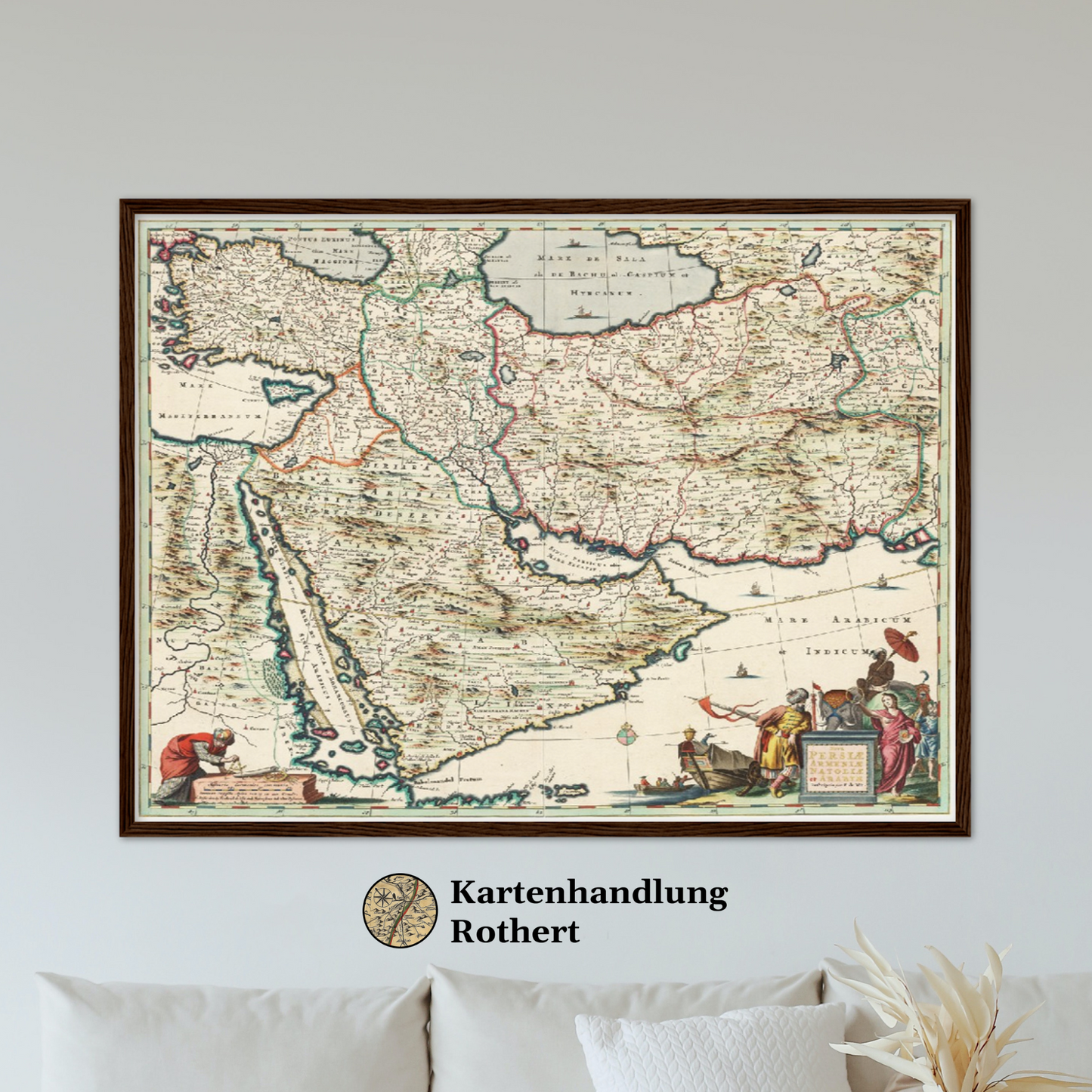 Historische Landkarte Arabien & Persien um 1680