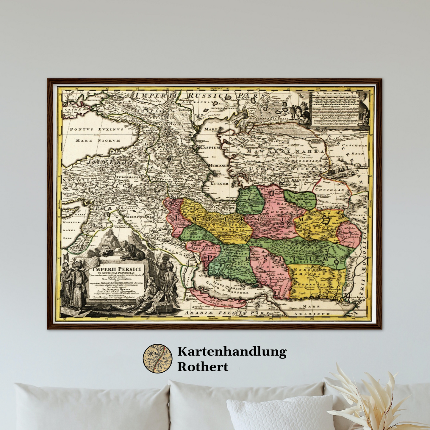 Historische Landkarte Persien um 1750