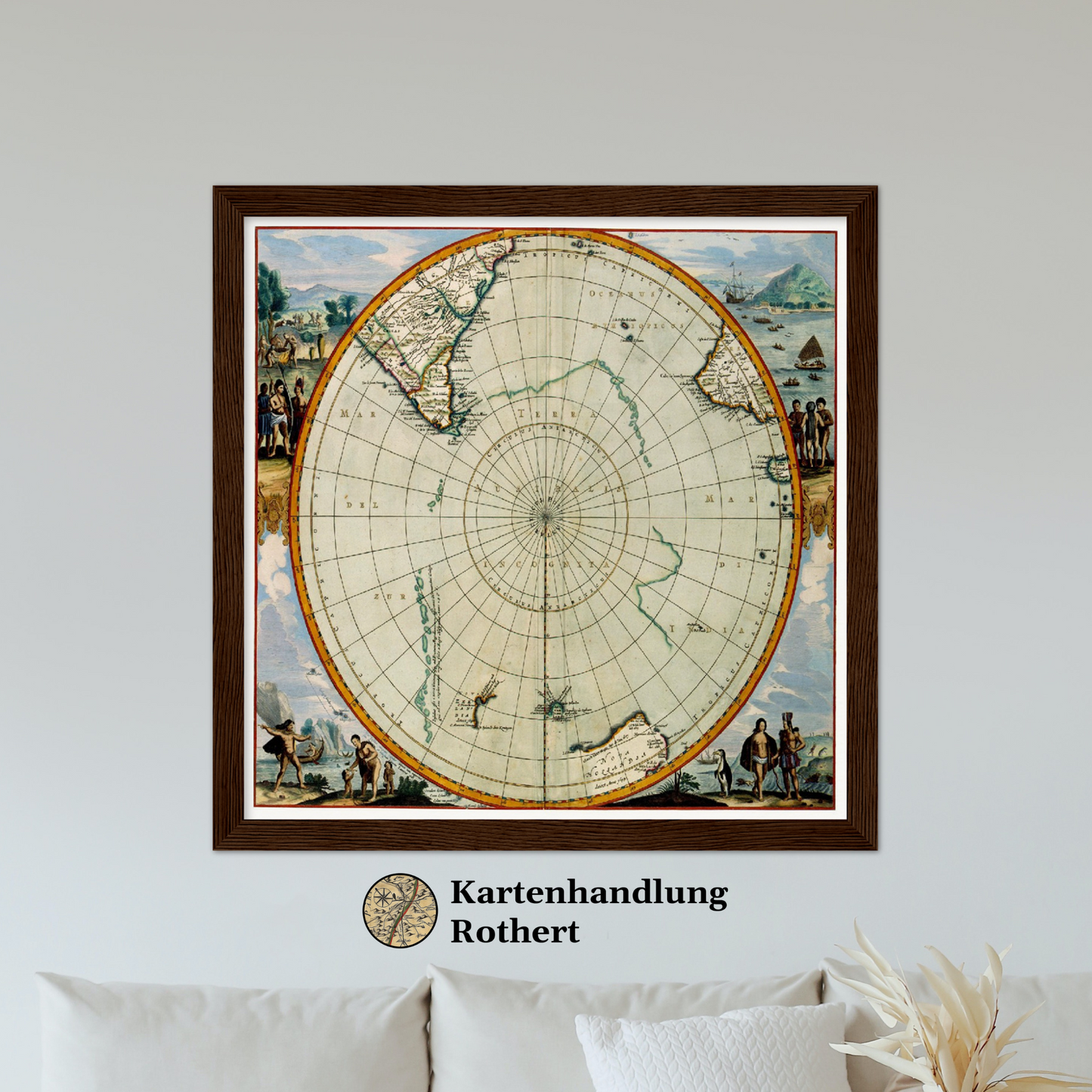 Historische Landkarte Antarktis um 1690