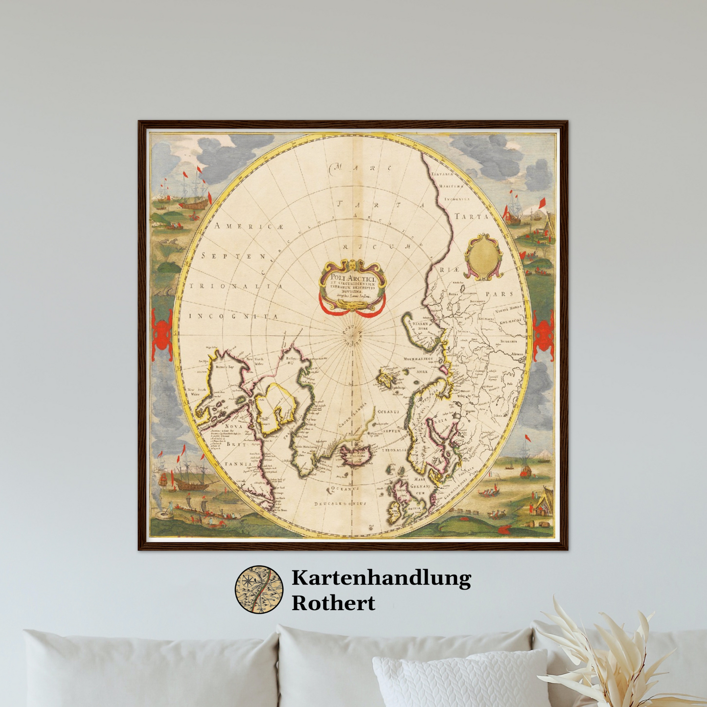 Historische Landkarte Arktis um 1694