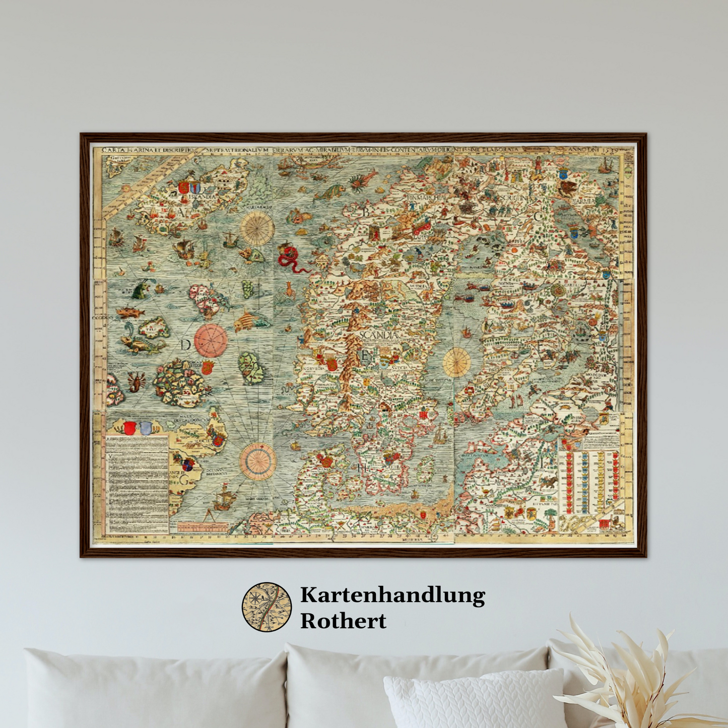 Historische Landkarte Nordeuropa um 1539