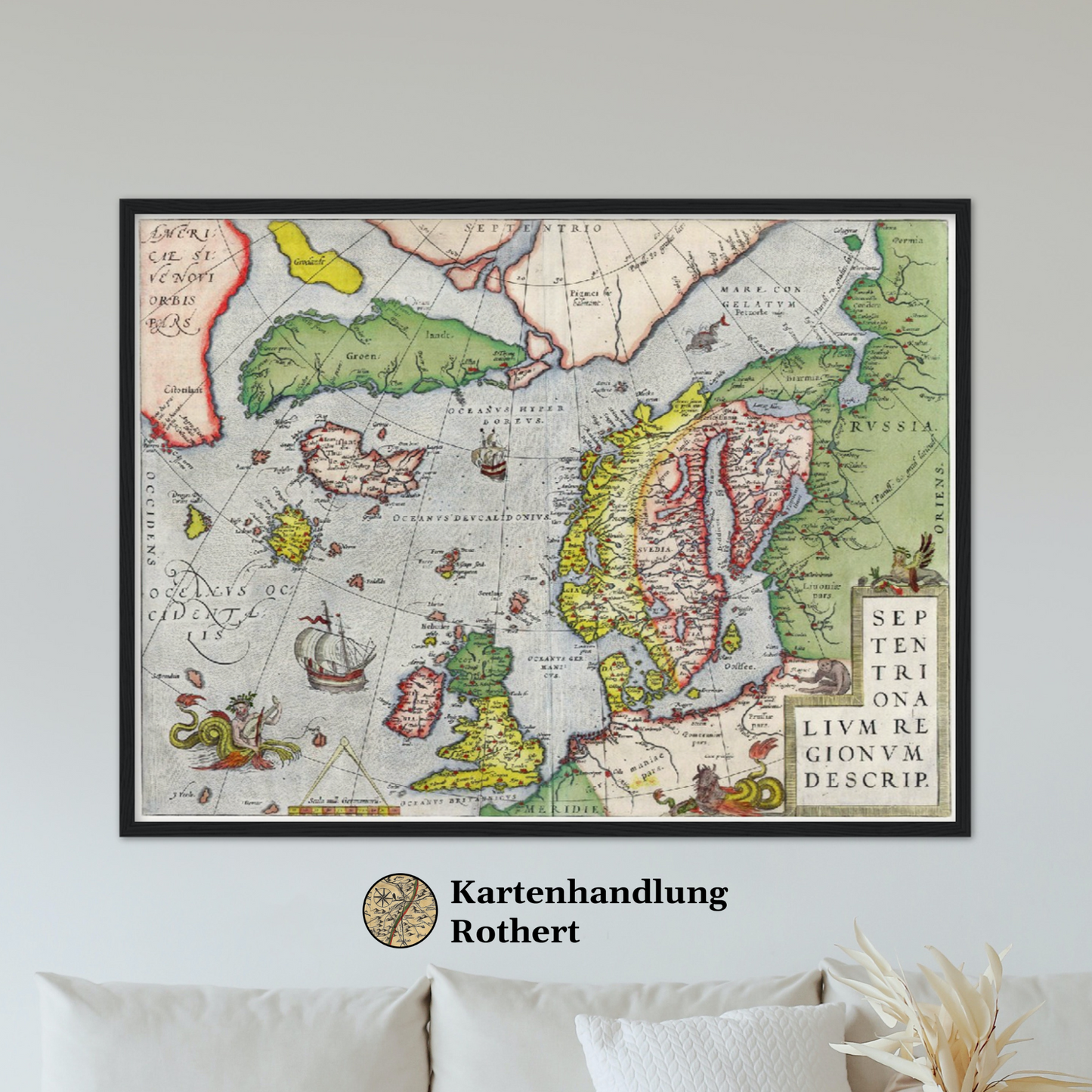 Historische Landkarte Nordeuropa um 1580