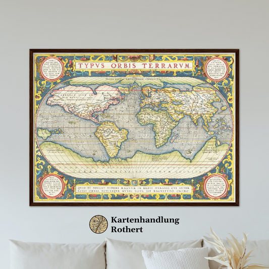 Historische Weltkarte um 1570