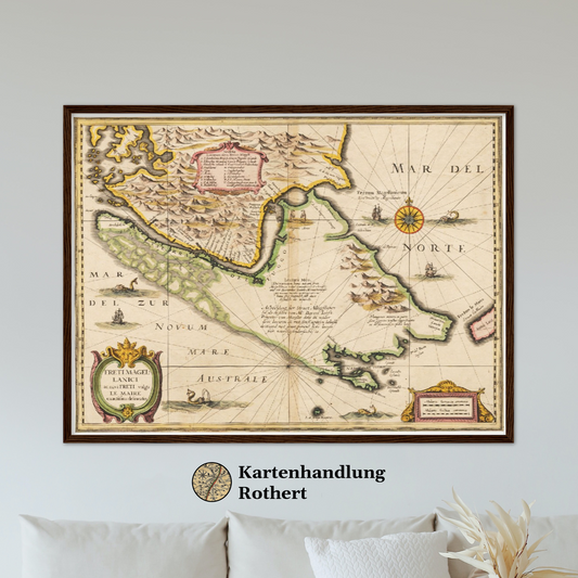 Historische Landkarte Kap Hoorn um 1635