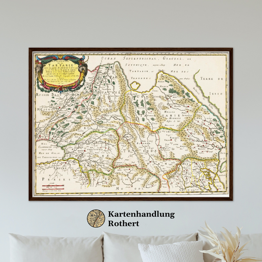 Historische Landkarte Tartarien um 1654