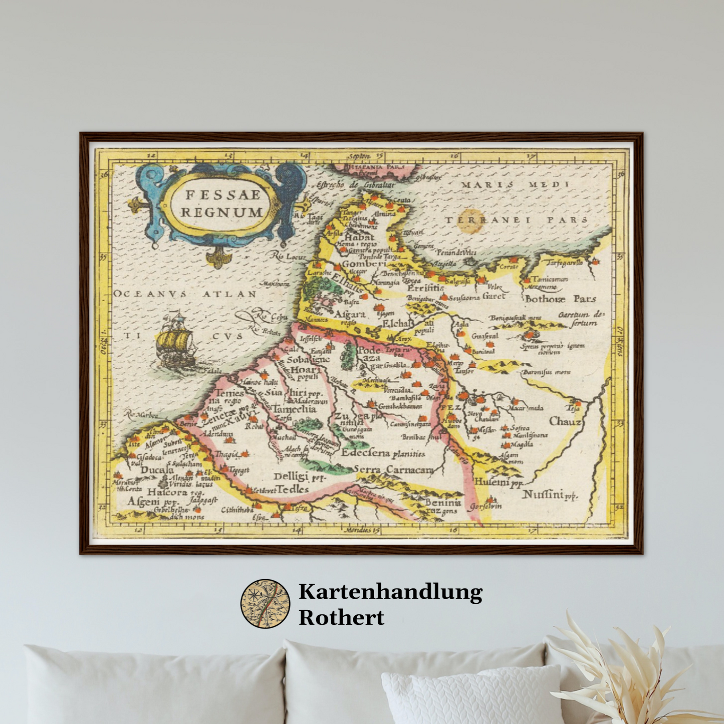 Historische Landkarte Fes um 1609
