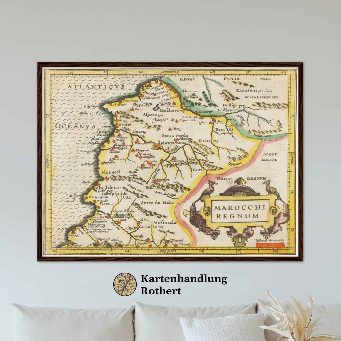 Historische Landkarte Marrakesch um 1609