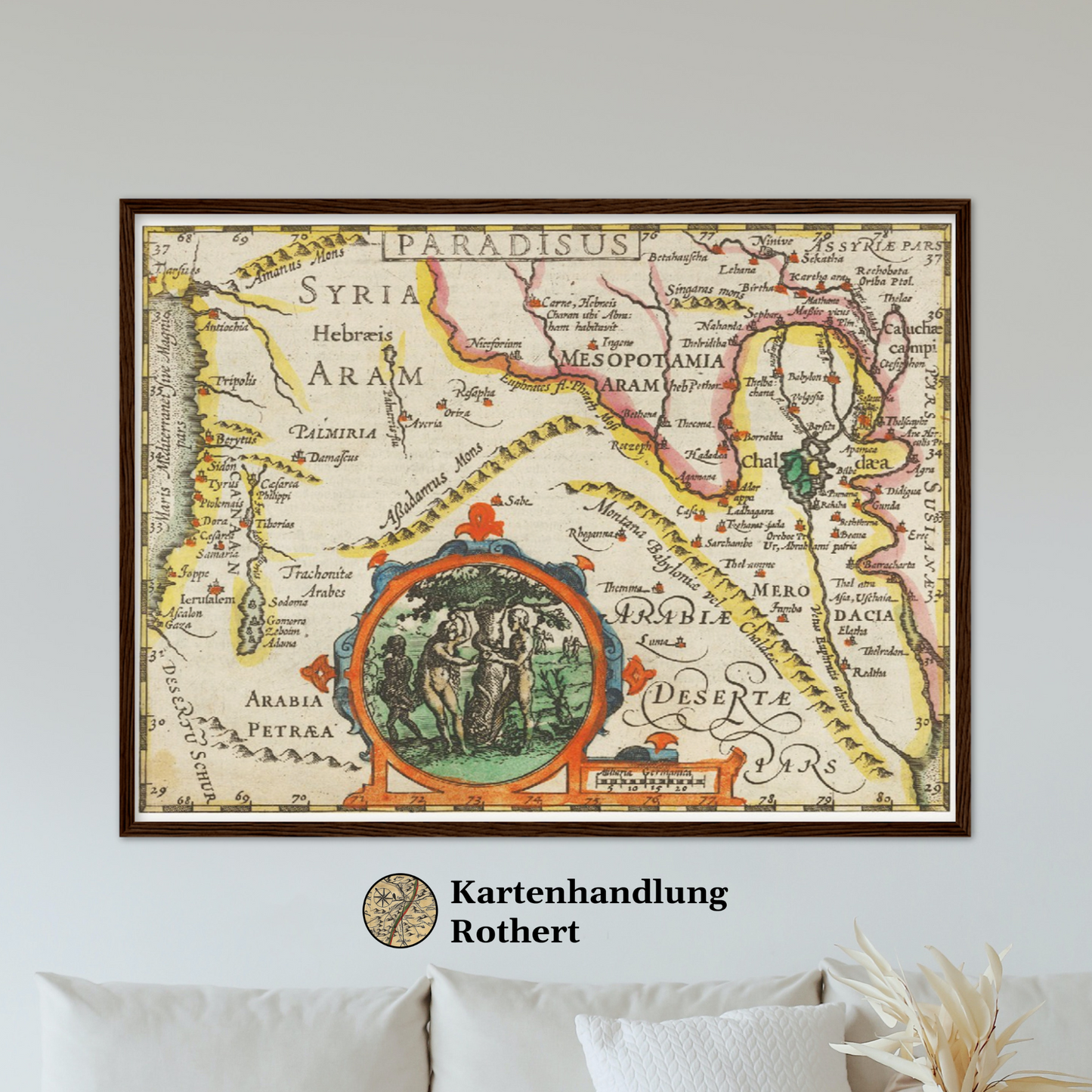 Historische Landkarte Syrien um 1609