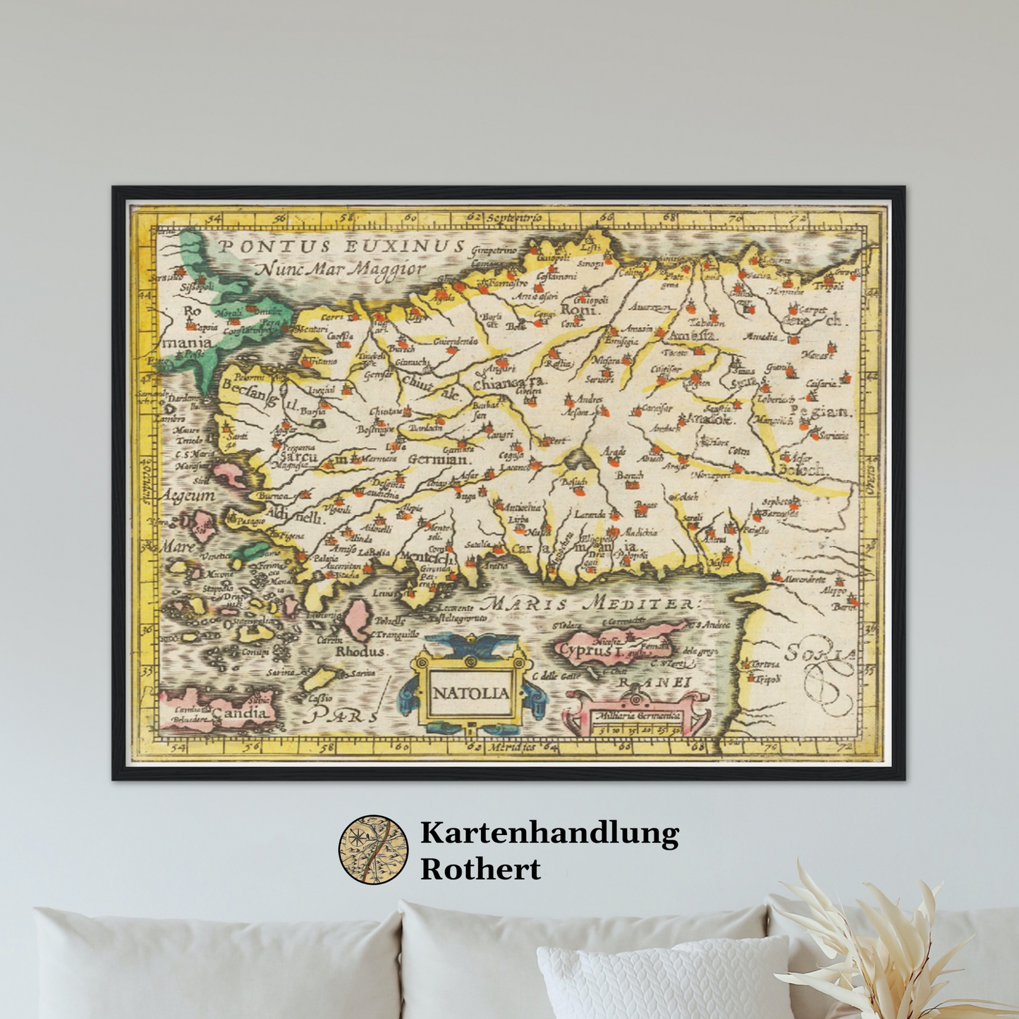 Historische Landkarte Türkei um 1609