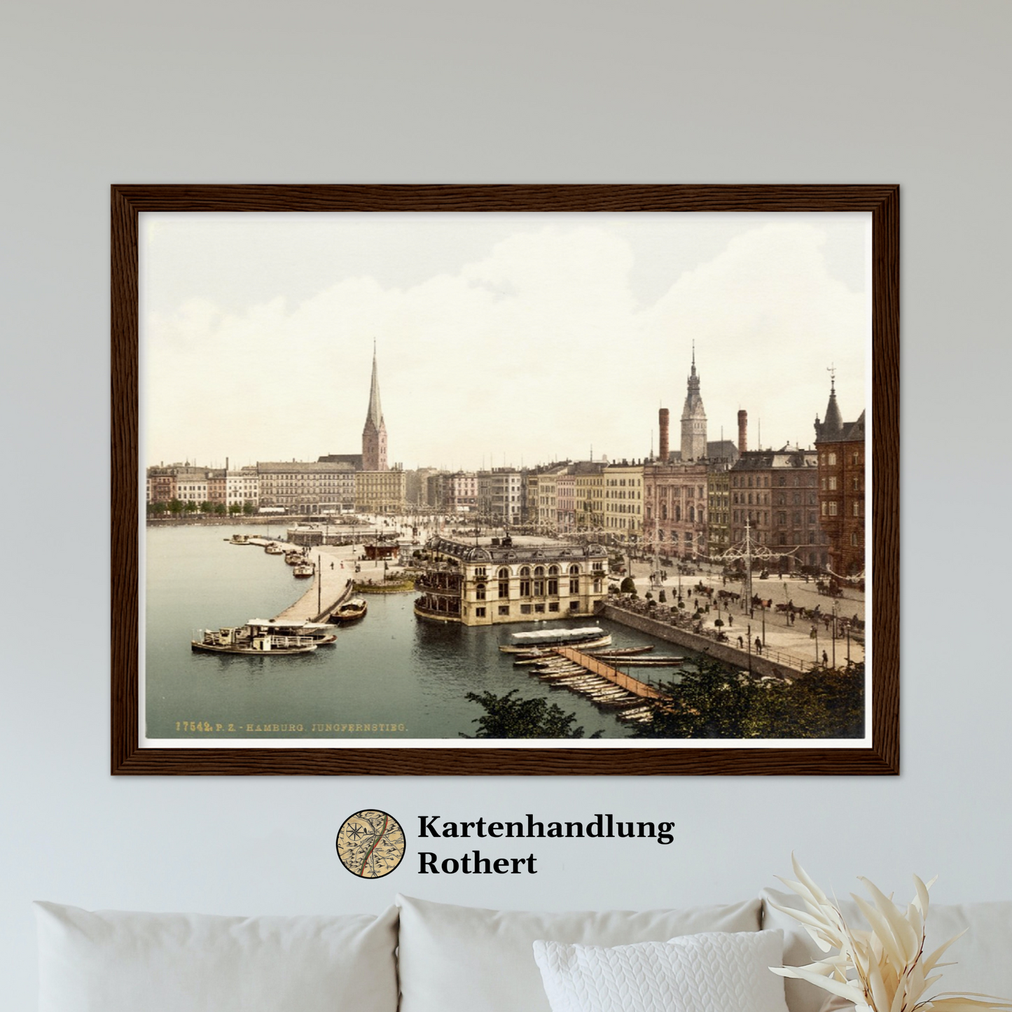 Historische Ansicht Hamburg Jungfernstieg um 1895