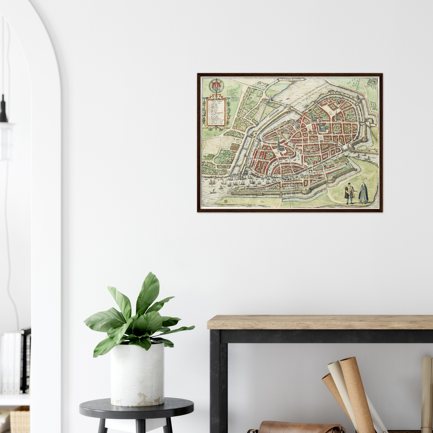Historischer Stadtplan Hamburg um 1588