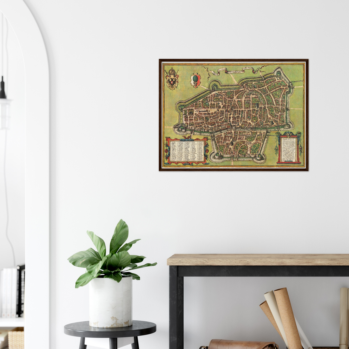 Historischer Stadtplan Augsburg um 1572