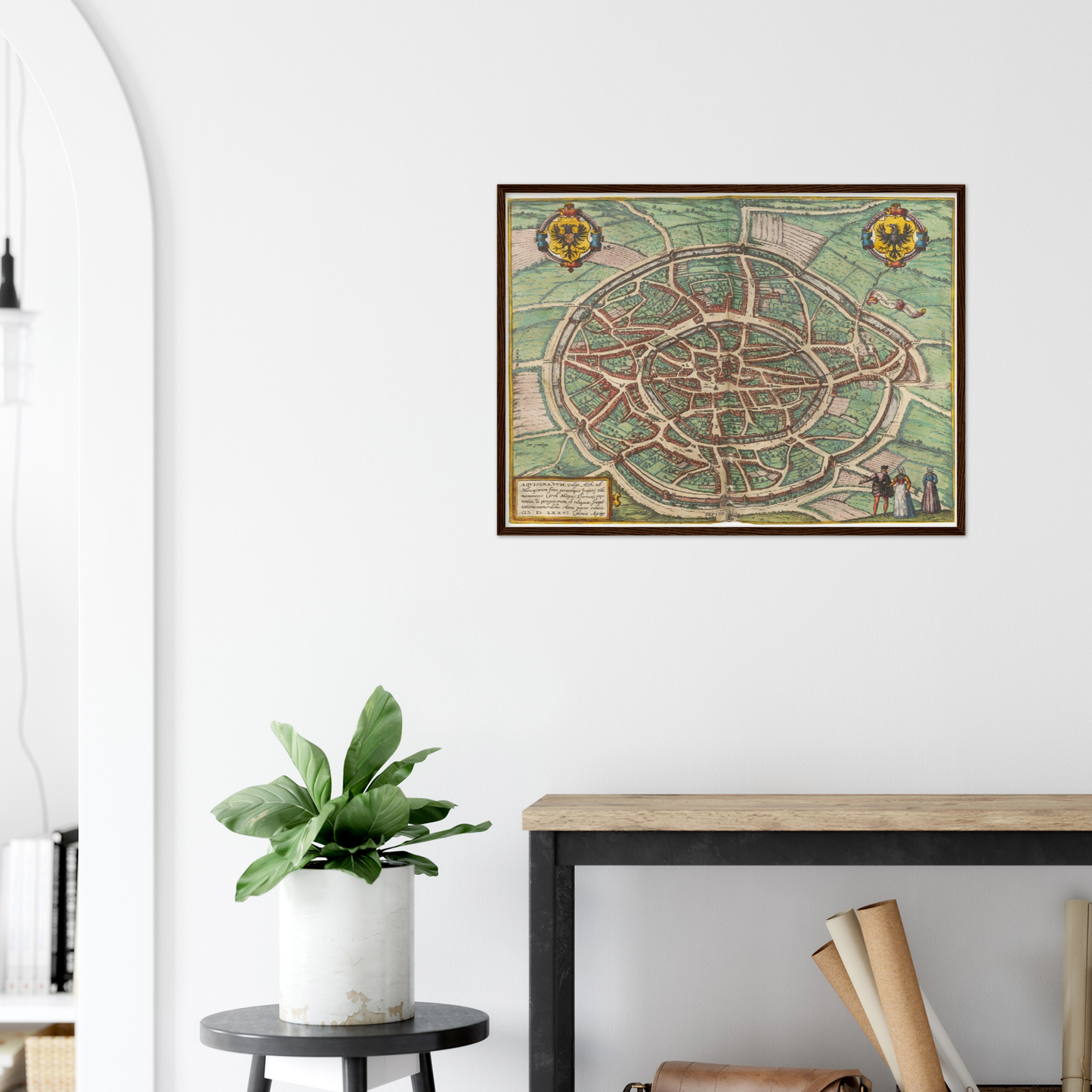Historischer Stadtplan Aachen um 1570