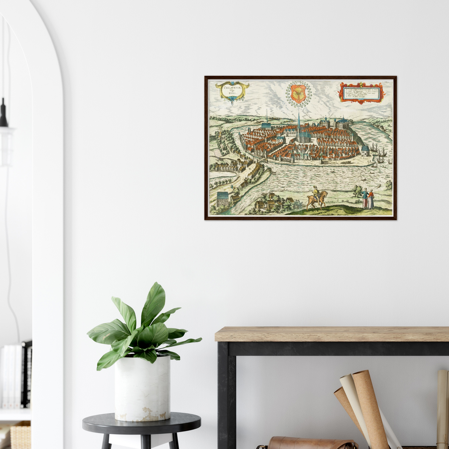 Historische Stadtansicht Kiel um 1612