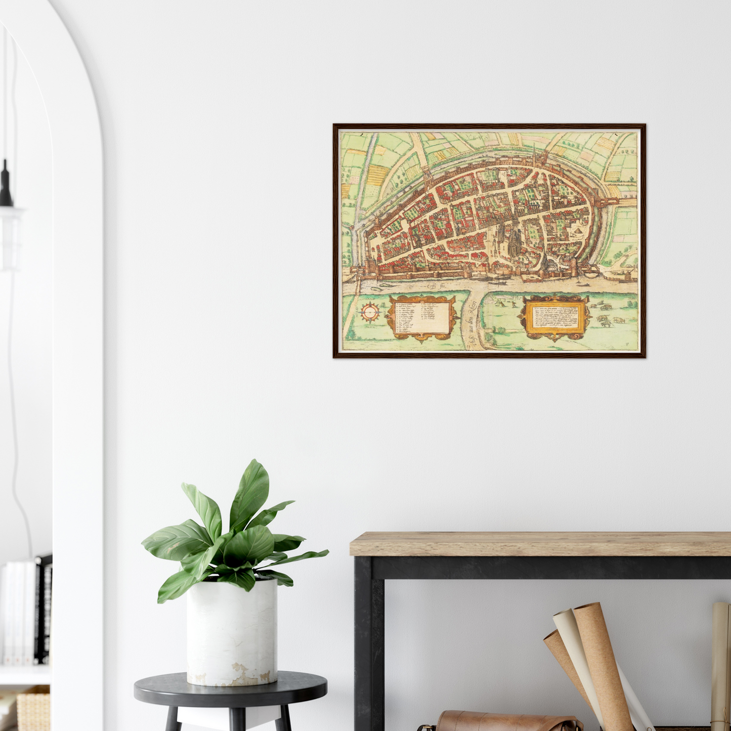 Historischer Stadtplan Neuss um 1592