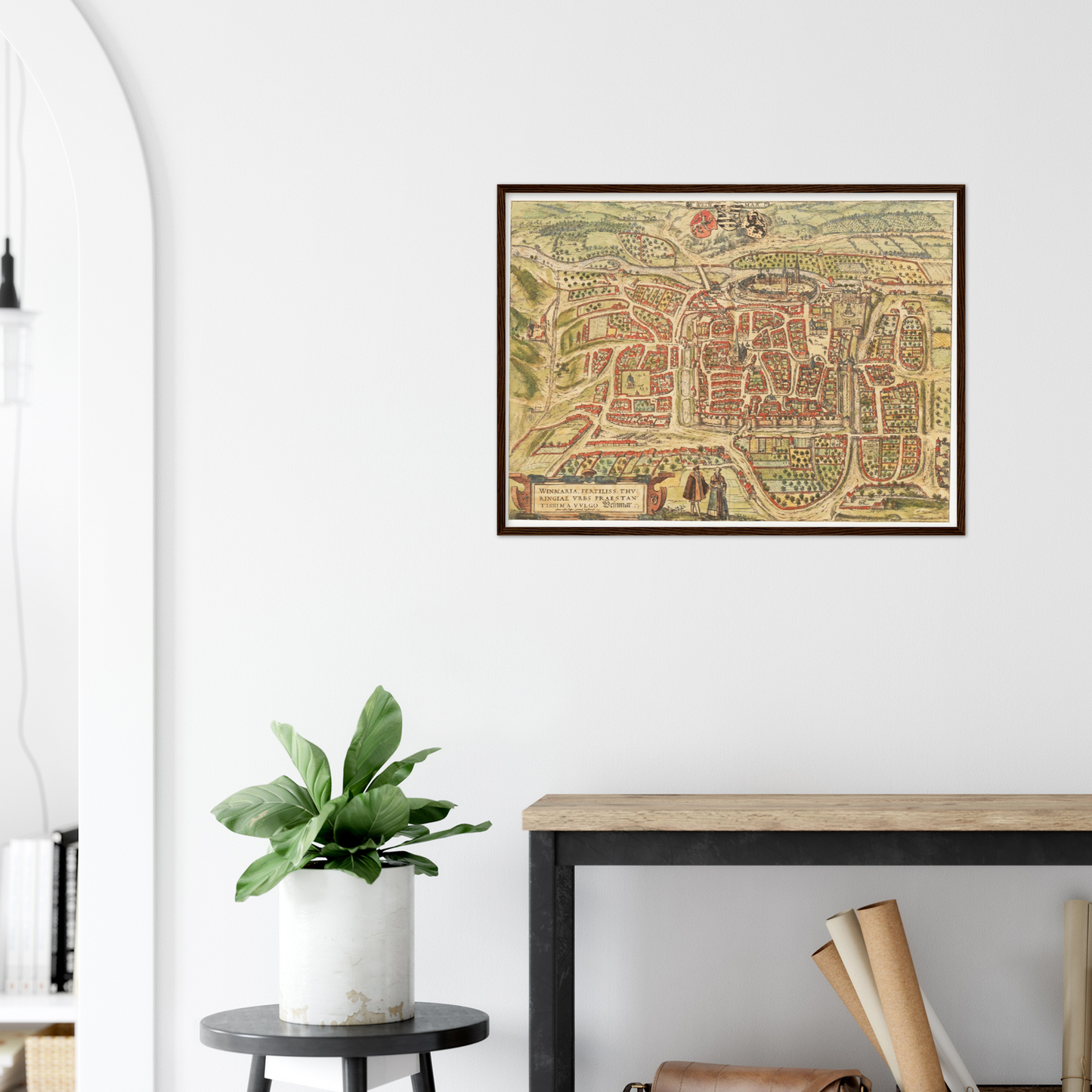 Historische Stadtansicht Weimar um 1582