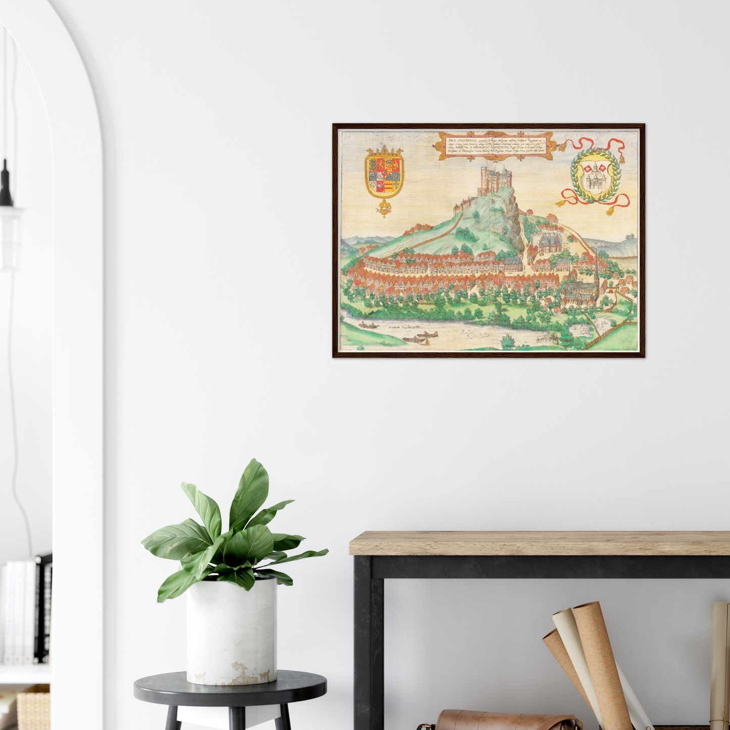 Historische Stadtansicht Segeberg um 1592