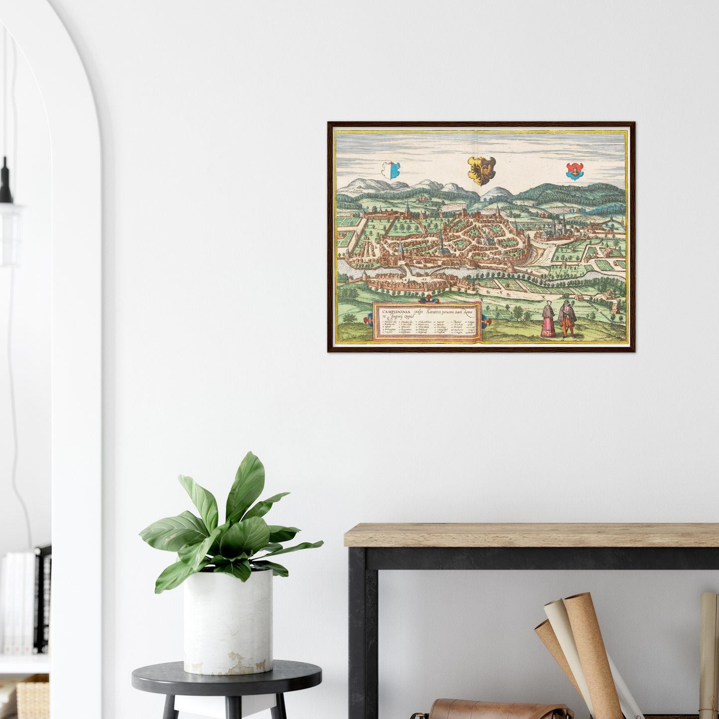 Historische Stadtansicht Kempten um 1575