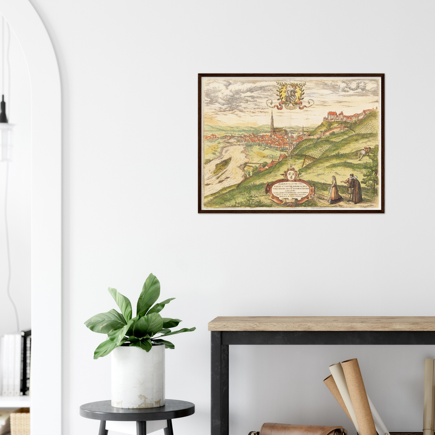 Historische Stadtansicht Landshut um 1582