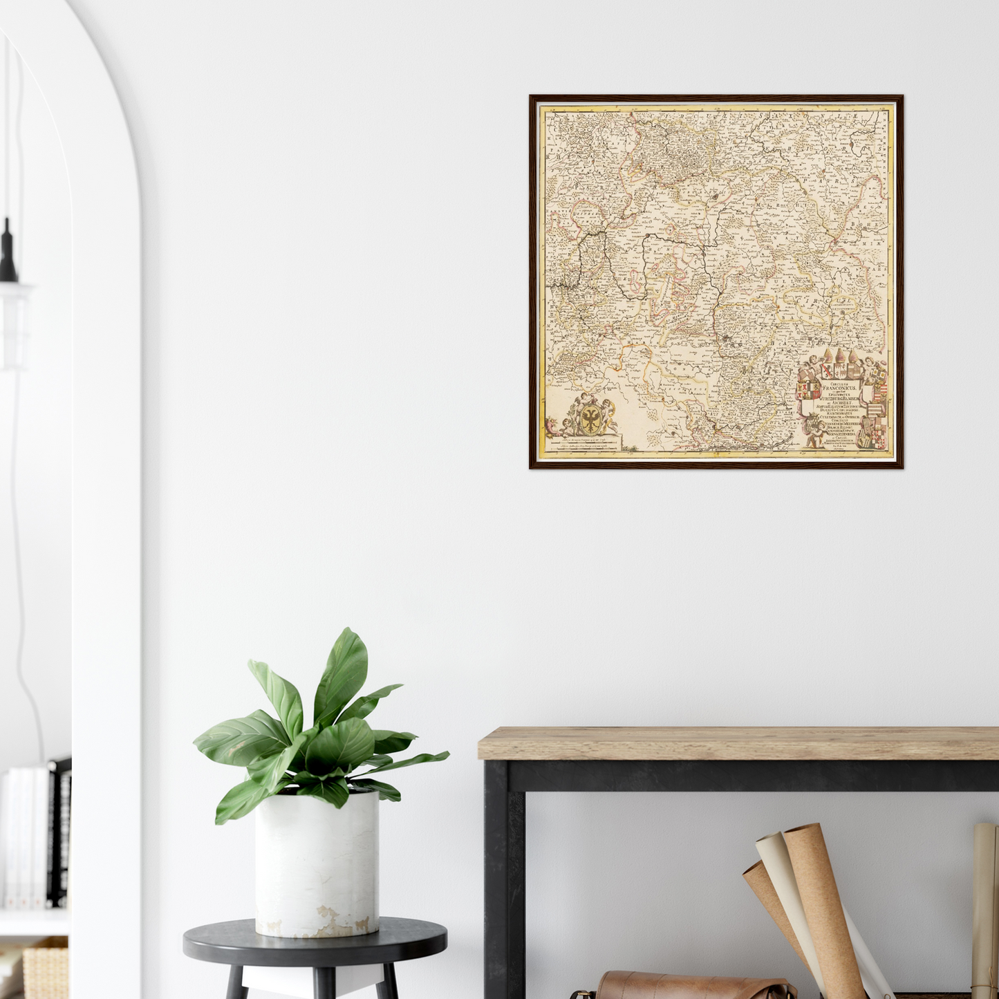 Historische Landkarte Franken um 1698