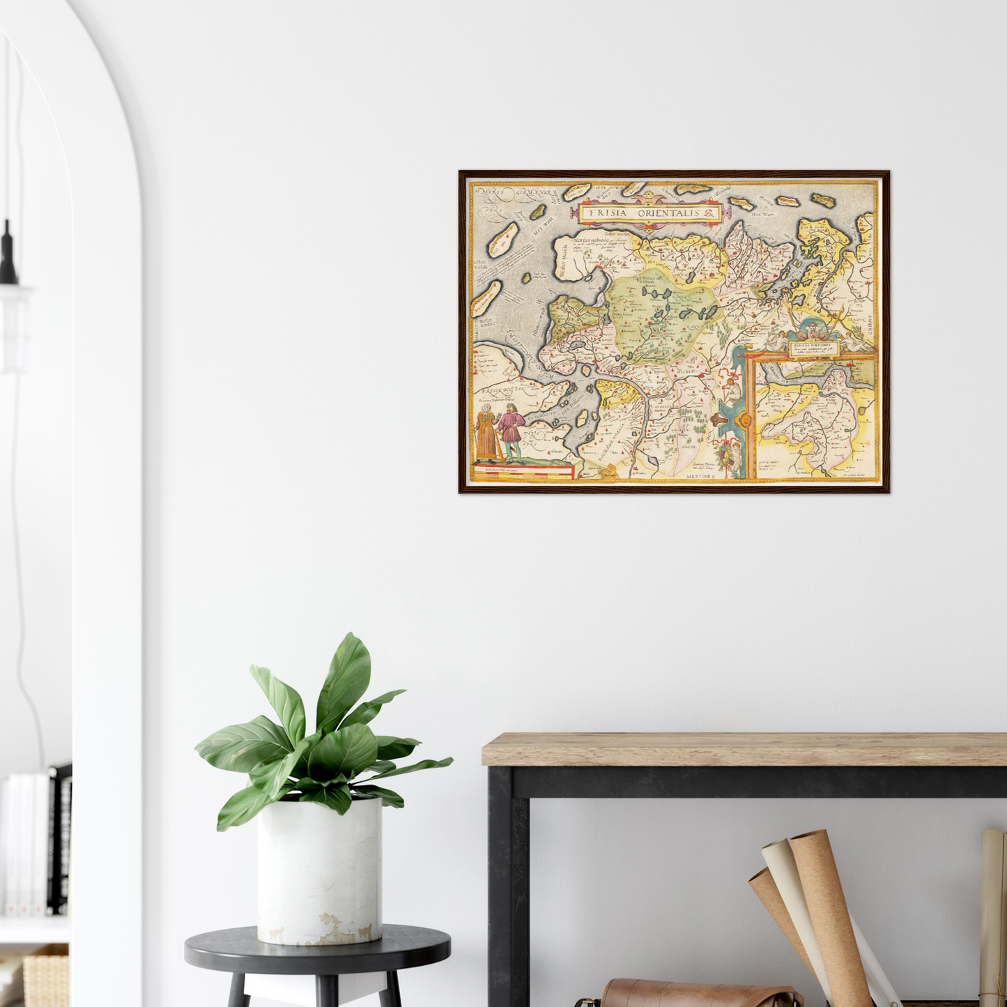Historische Landkarte Ostfriesland um 1609