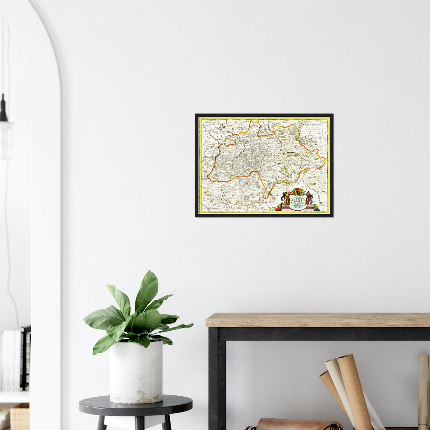 Historische Landkarte Meißen um 1700