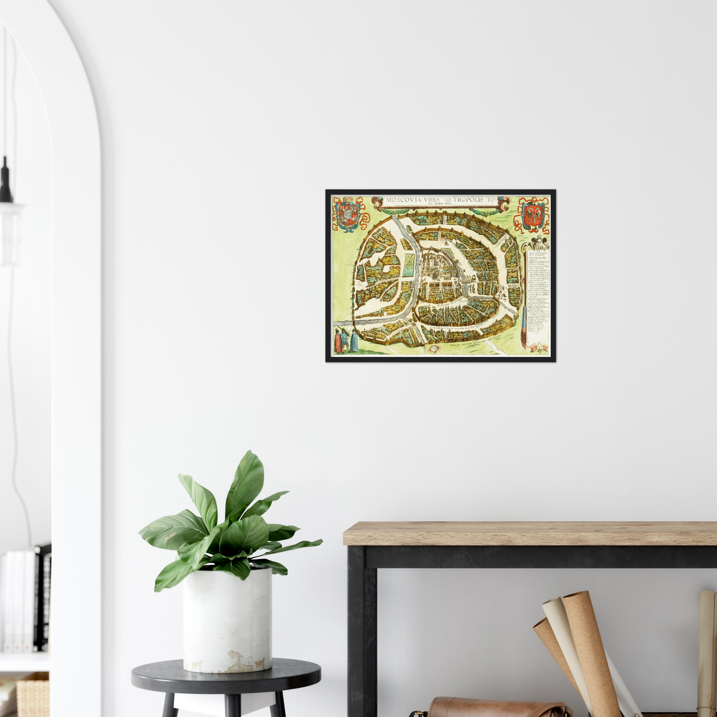 Historischer Stadtplan Moskau um 1612