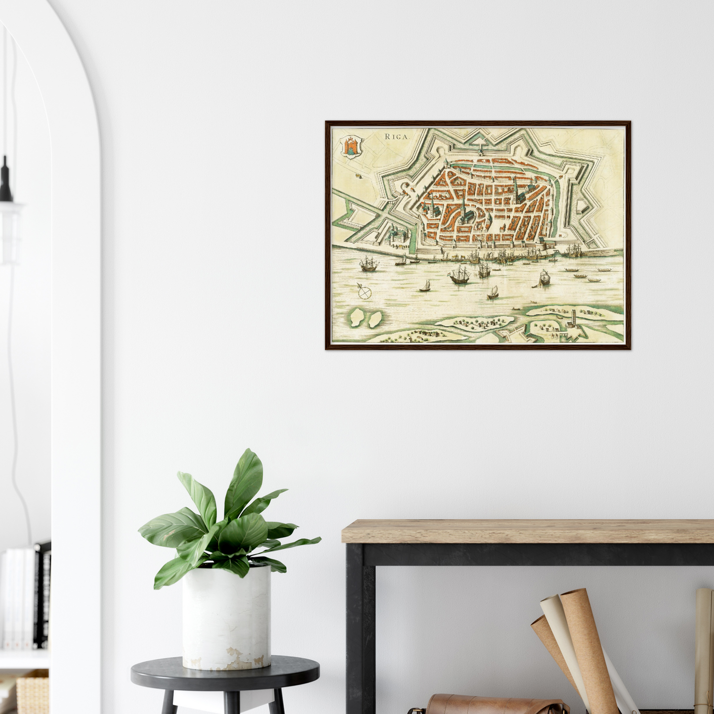 Historischer Stadtplan Riga um 1612