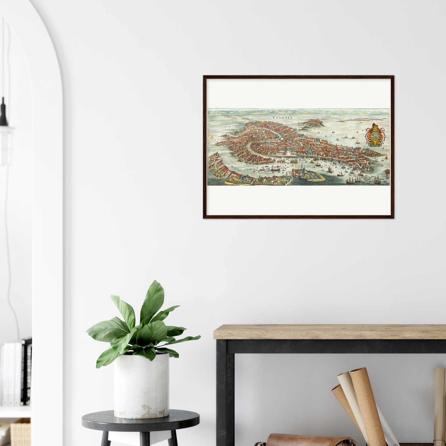 Historische Stadtansicht Venedig um 1636