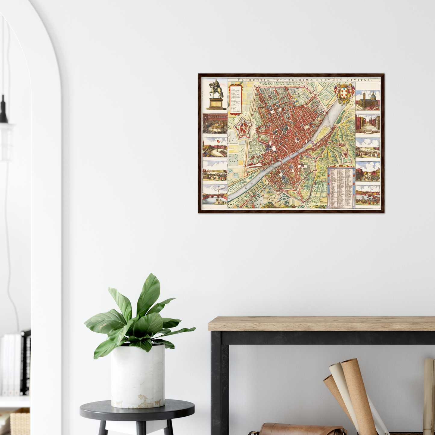 Historischer Stadtplan Florenz um 1660