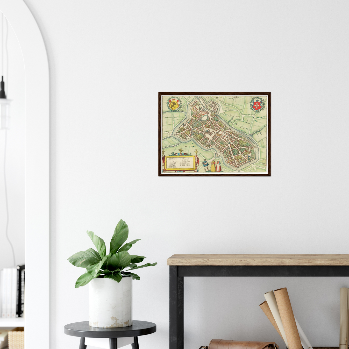 Historischer Stadtplan Lille um 1580