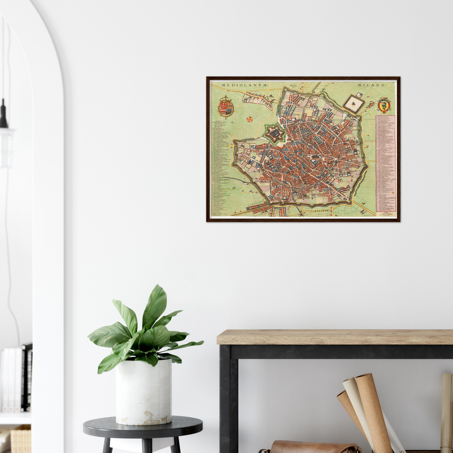 Historischer Stadtplan Mailand um 1700