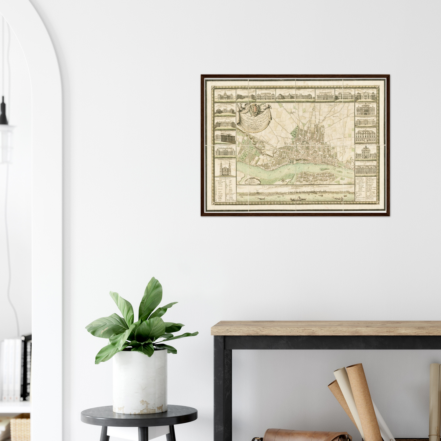Historischer Stadtplan Warschau um 1772