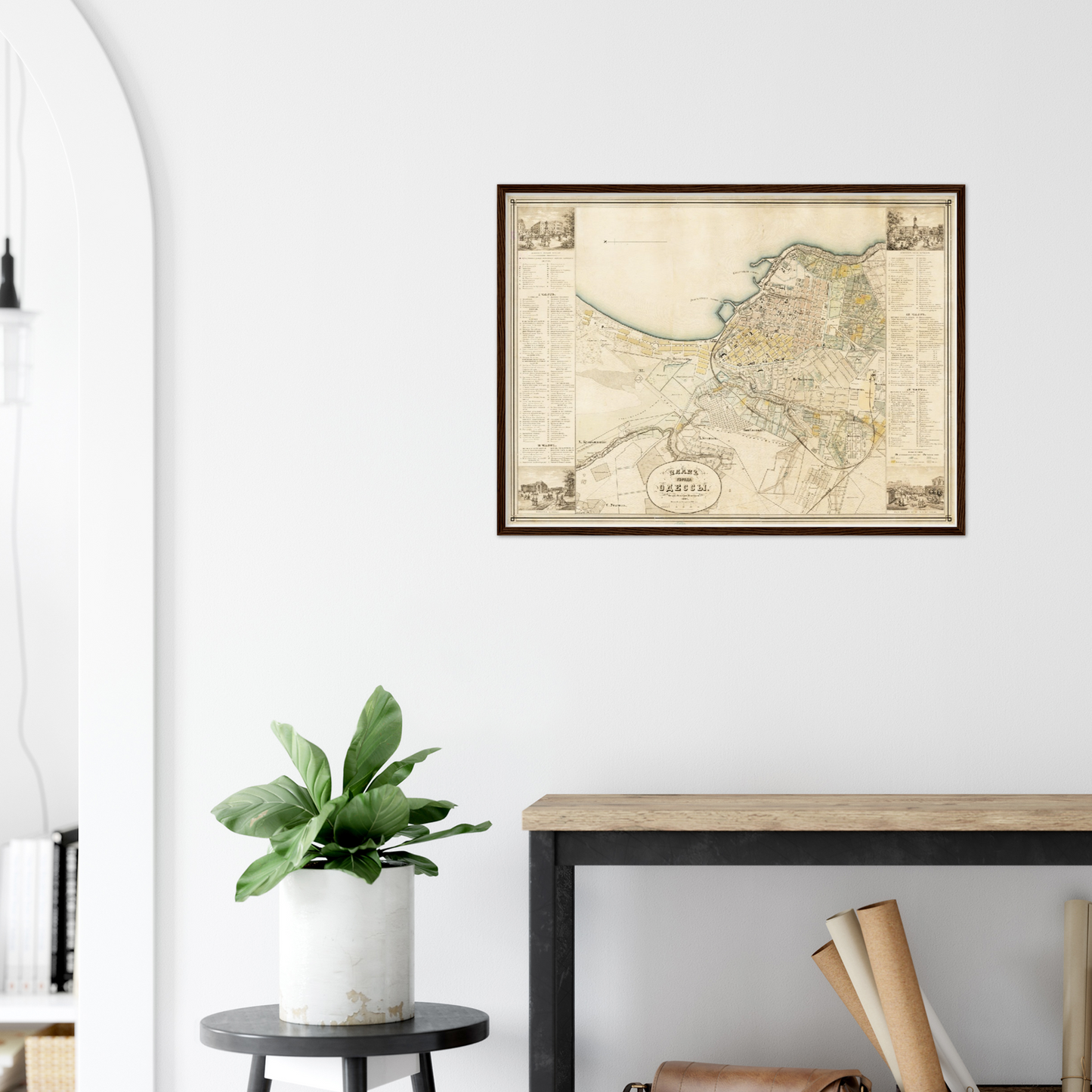 Historischer Stadtplan Odessa um 1864