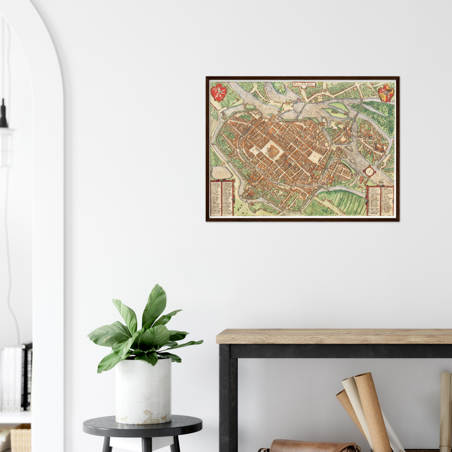 Historischer Stadtplan Breslau um 1592