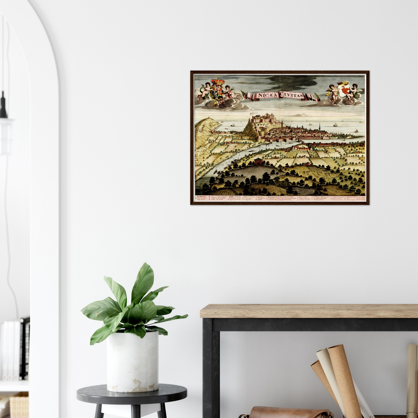 Historischer Stadtansicht Nizza um 1700