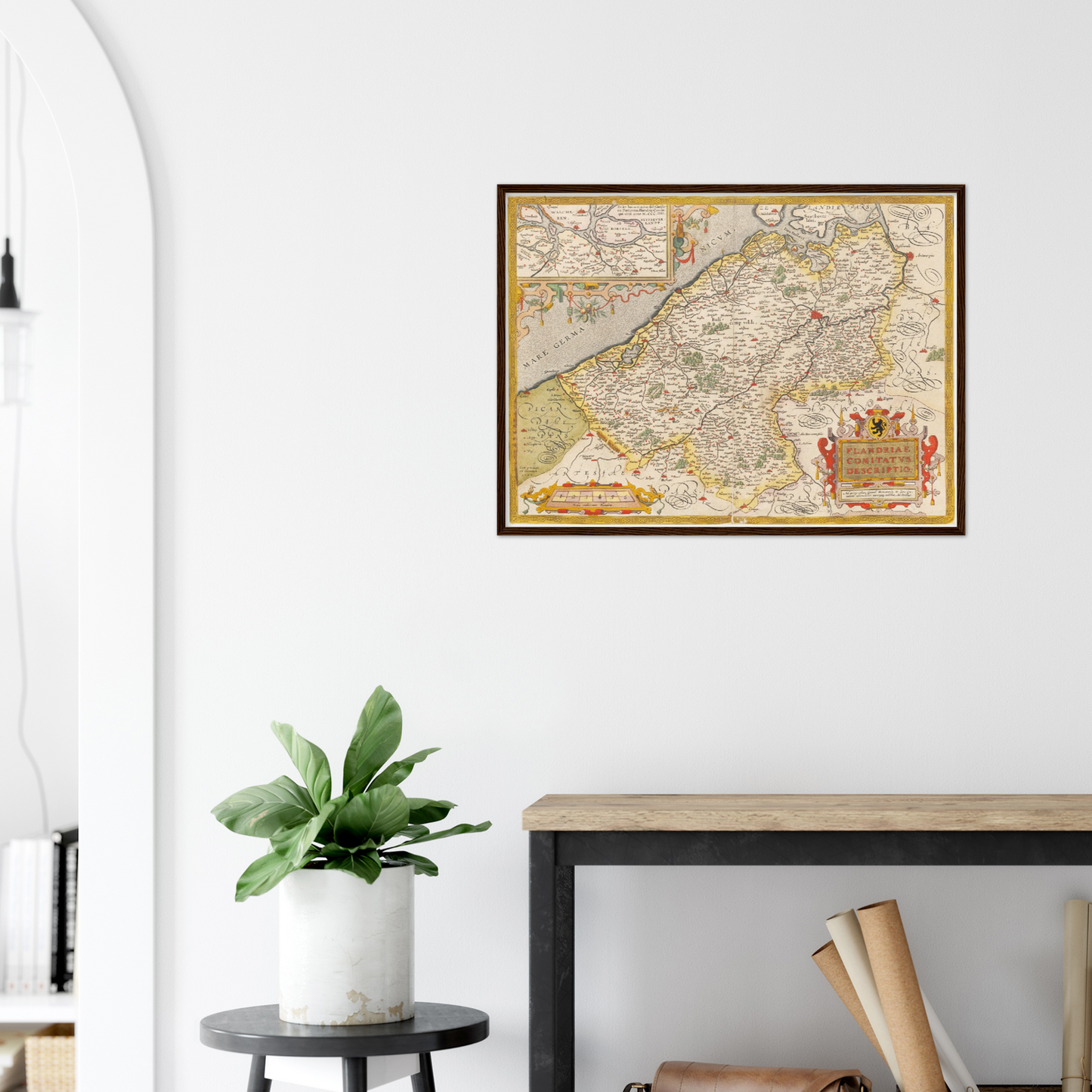 Historische Landkarte Flandern um 1609