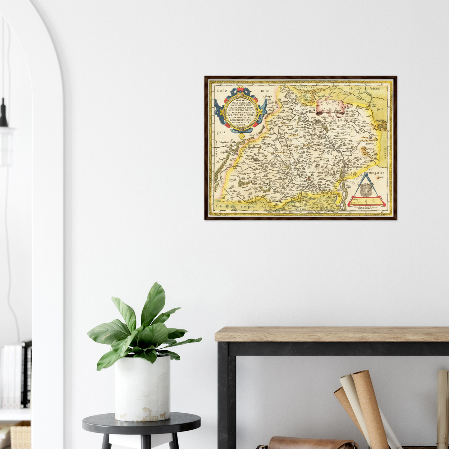 Historische Landkarte Mähren um 1609