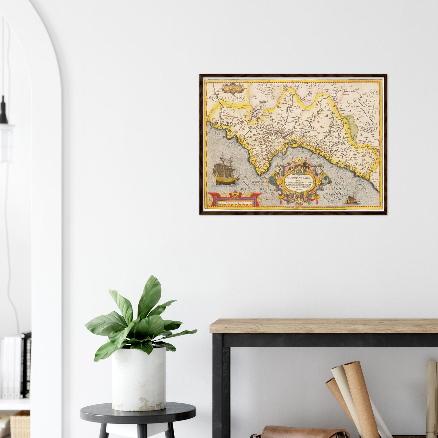 Historische Landkarte Valencia um 1609