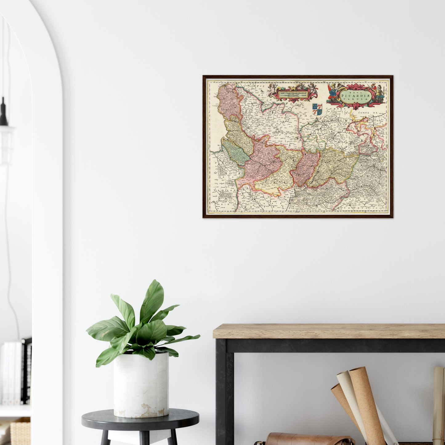 Historische Landkarte Picardie um 1650